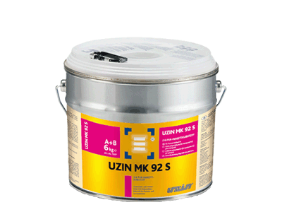 Универсальный двухкомпонентный полиуретановый паркетный клей UZIN MK 92S без растворителя и воды
