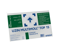 Листовая изоляционная и разделительная подложка UZIN Multimoll Top-15 толщиной 15 мм для приклеивания любых видов паркета на смешанных основаниях, и основаниях склонных к растрескиванию + улучшение звукоизоляции до 13 dB.