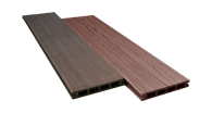 Декинг. Террасная доска из древесно-полимерного композита с двумя рабочими поверхностями. Производитель HOLZHOF. Размер 4000х140х22 мм. Цвет: коричневый.